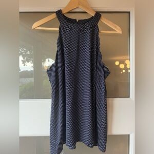 Anthropology by Monteau Sleeveless Polka Dot Blouse